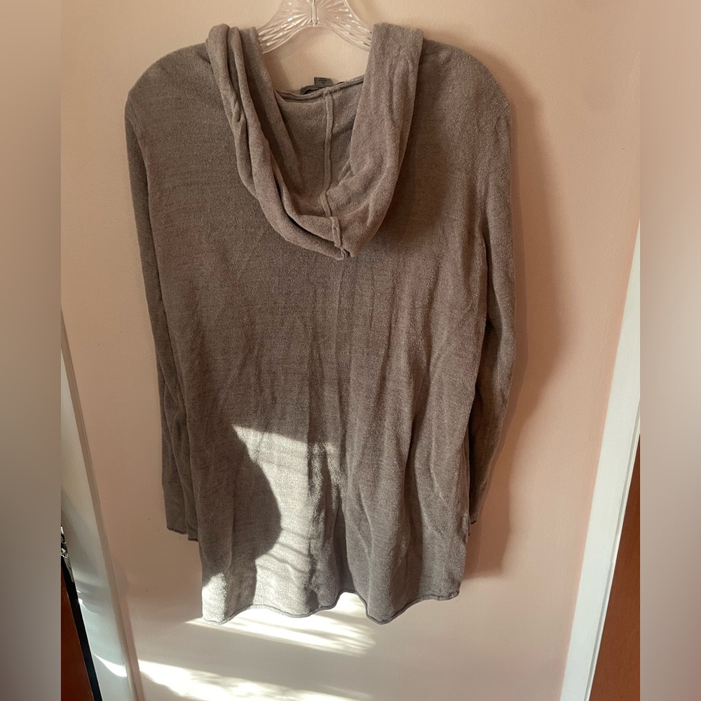 Barefoot Dreams Coastal Hooded Cardigan Brown Size X Large Cozy (T) - Picture 3 of 5